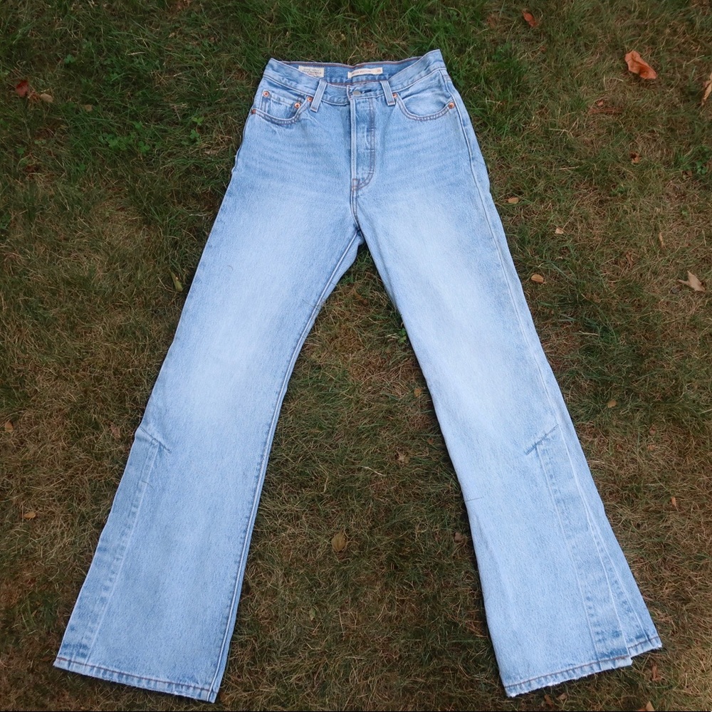 Levi’s ribcage split flare jeans